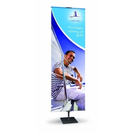 Testrite Visual Products Testrite Visual Products BN1-S Classic Banner Stands 12 in. Classic Banner Stand- Black BN1-S